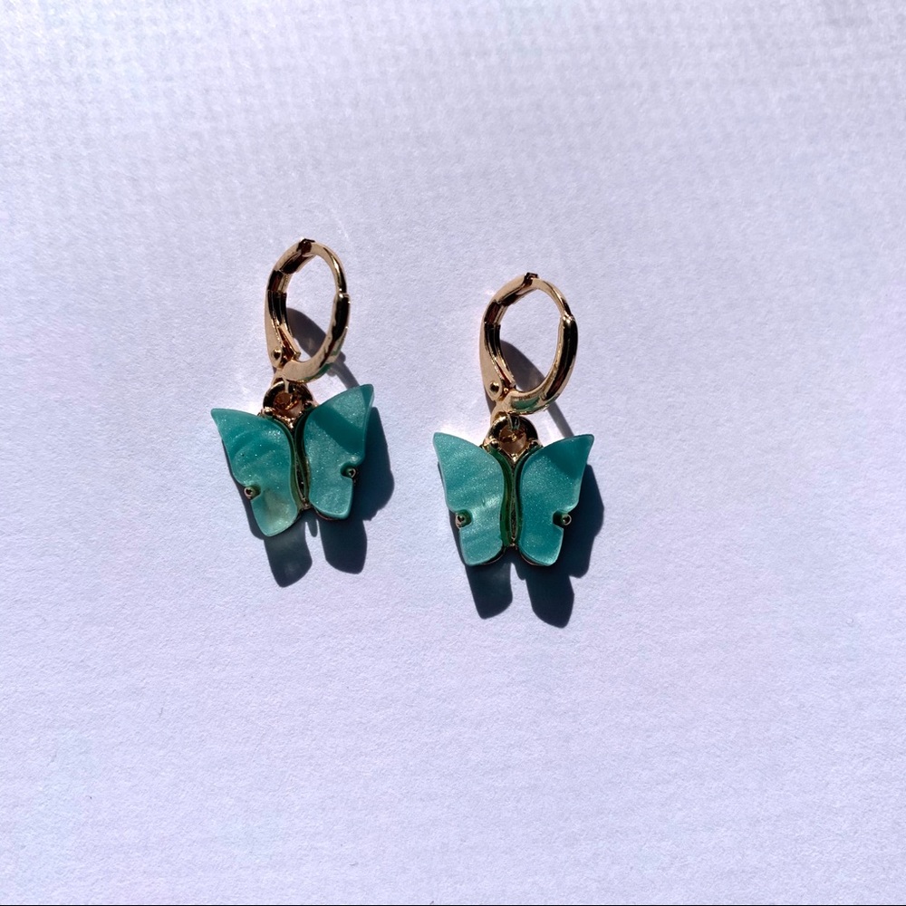 FREE W/ BUNDLE OF 3+ Blue Butterfly Hoop Earrings
